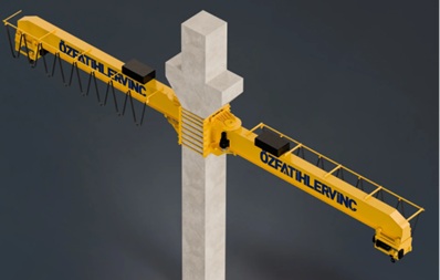 Pillar-mounted jib crane