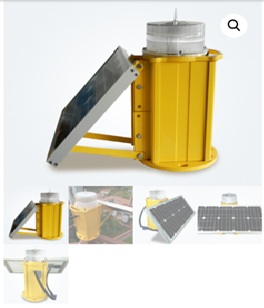 Solar-powered aviation obstruction light